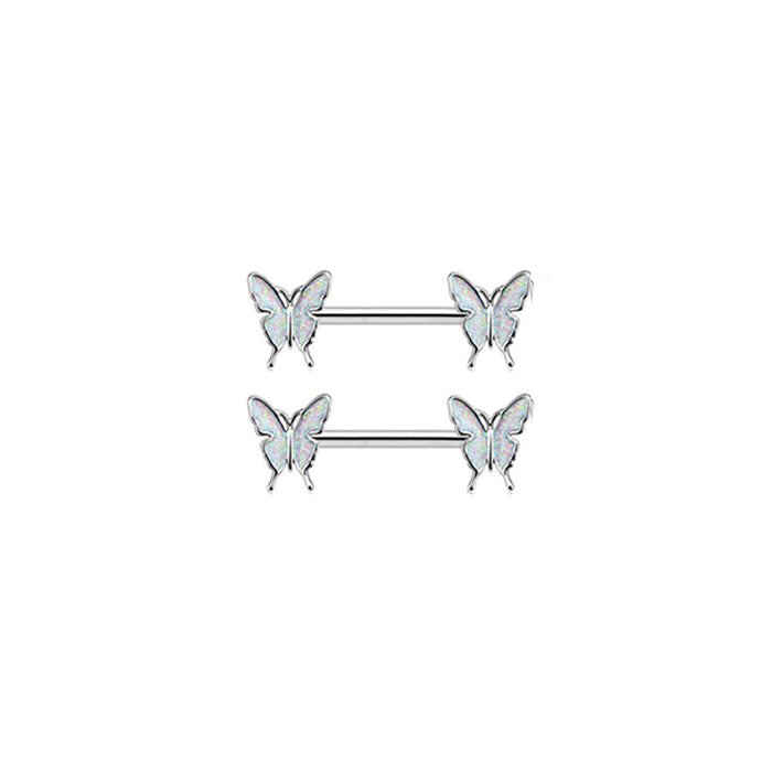 Jewelry WholesaleWholesale Butterfly Nail Nails Nipple Ring Stainless Steel Symmetrical MOQ≥4 JDC-UN-Lanlu005 Piercing 蓝露 %variant_option1% %variant_option2% %variant_option3%  Factory Price JoyasDeChina Joyas De China