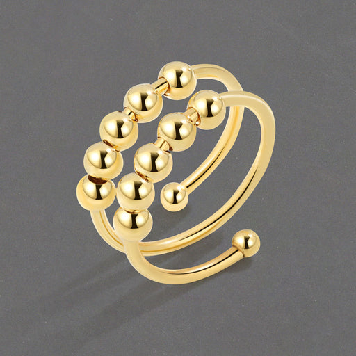 Jewelry WholesaleWholesale Double Layer Spinning Bead Copper Decompression Ring JDC-RS-YZM096 Rings 伊之美 %variant_option1% %variant_option2% %variant_option3%  Factory Price JoyasDeChina Joyas De China