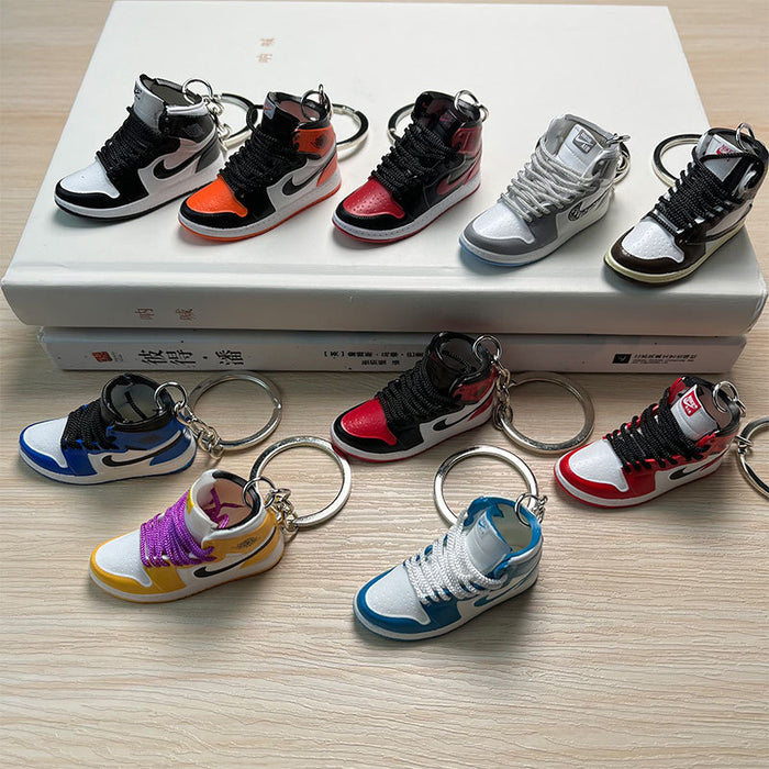 Keychains al por mayor hardware PVC Sneakers estéreo JDC-KC-MIAOY026