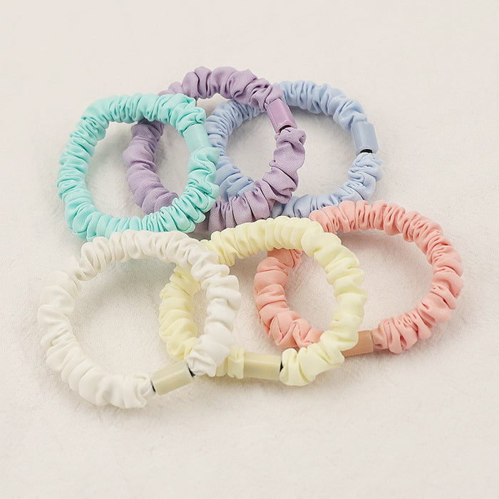Wholesale Hair Scrunchies Cloth Cream Color Cute JDC-HS-ZanY001
