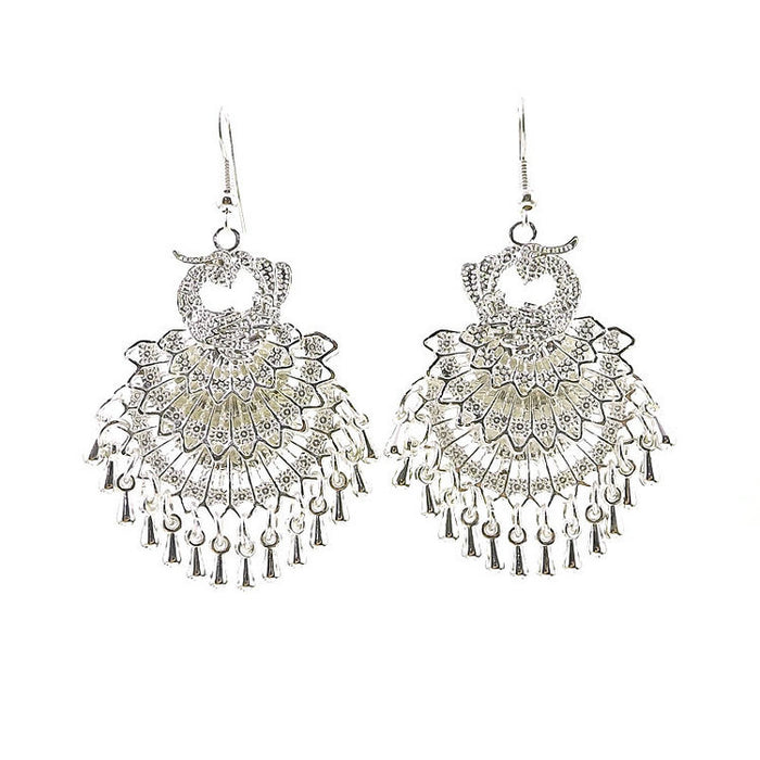 Wholesale Peacock Earrings Women Exaggerated Unmounted JDC-ES-Ylh003