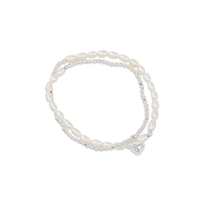 Wholesale Bracelet Silver Love Pearl JDC-BT-PREMBINM002