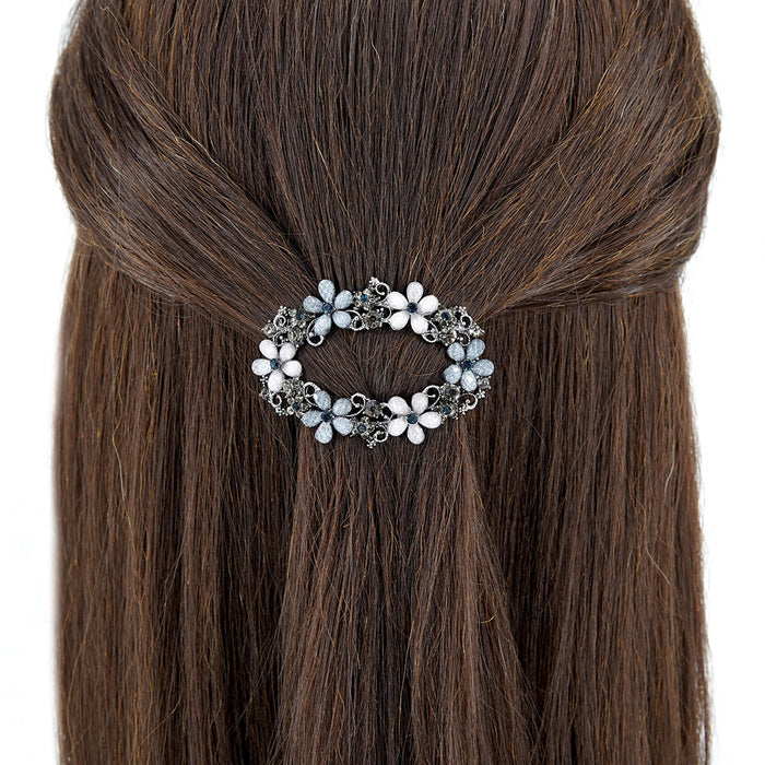 Wholesale Hair Clips Alloy Retro Hollow Spring Clip Crystal Hair Clip JDC-HC-HG016