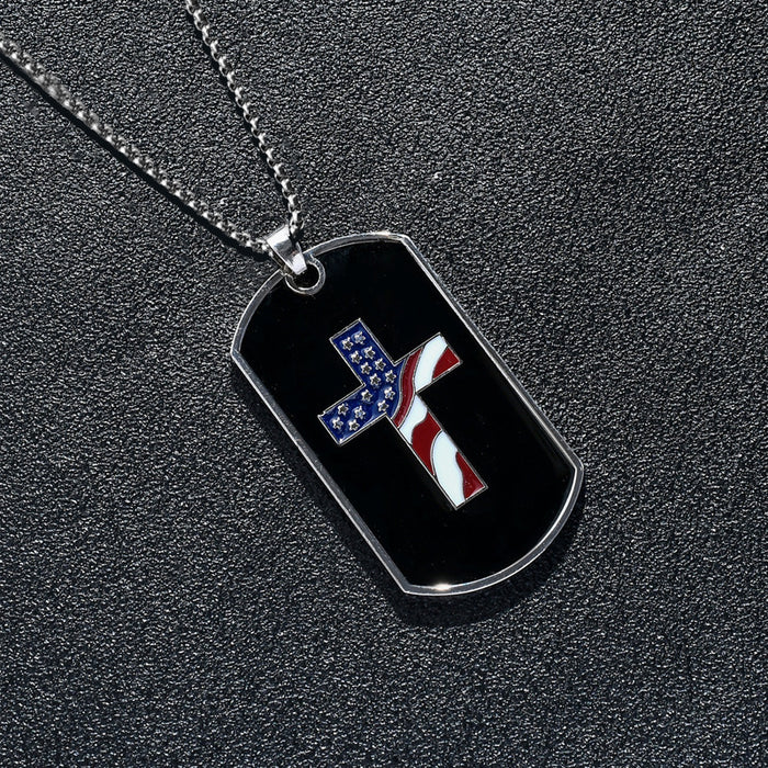 Wholesale 4th of July Alloy Independence Day Hip Hop Necklace Men's Pendant JDC-NE-XunO037