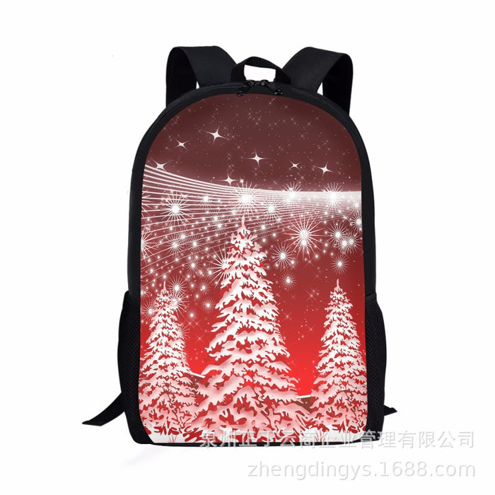 Wholesale Backpack Polyester Christmas Pattern Lightweight Bag JDC-BP-Zhengd002