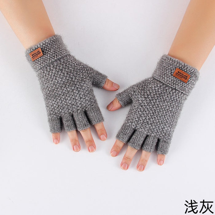 Wholesale Gloves Polyester Warm Fingerless Knit Gloves Riding Touch Screen MOQ≥2 JDC-GS-RH010