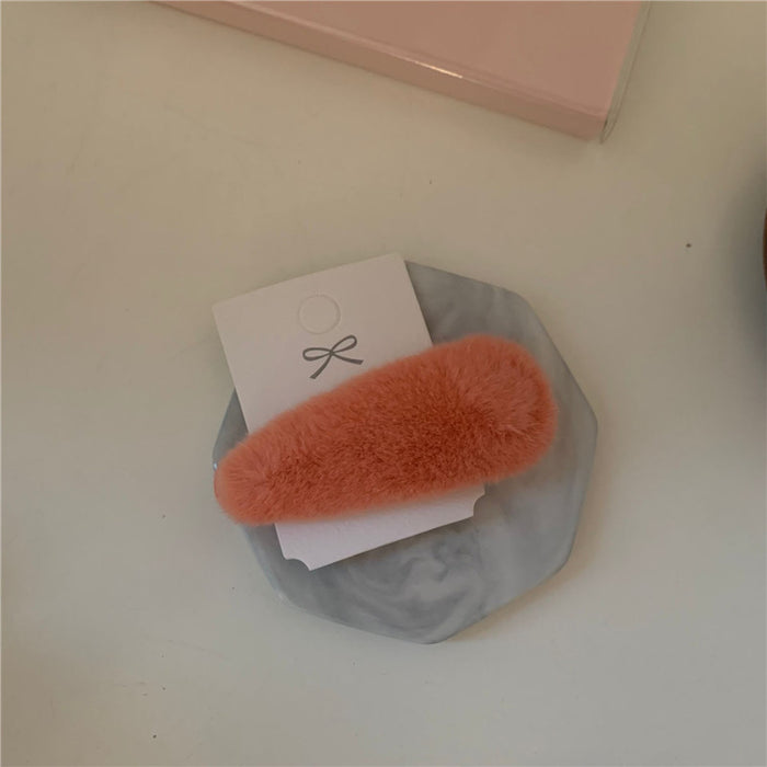 Wholesale Hair Clip Plush Candy Color Soft Waxy Crushed Hair Clip JDC-HC-FengT002