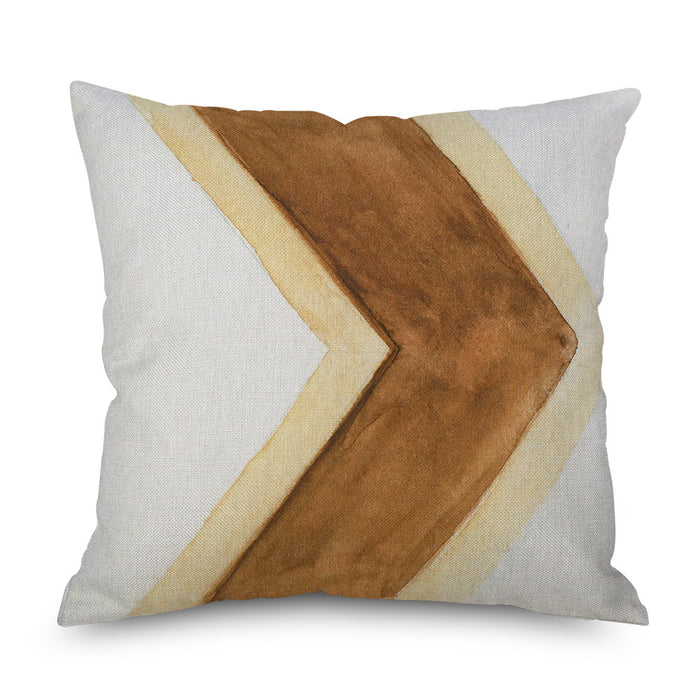 Wholesale Wood Grain Geometric Print Linen Throw Pillowcase JDC-PW-Mengq006