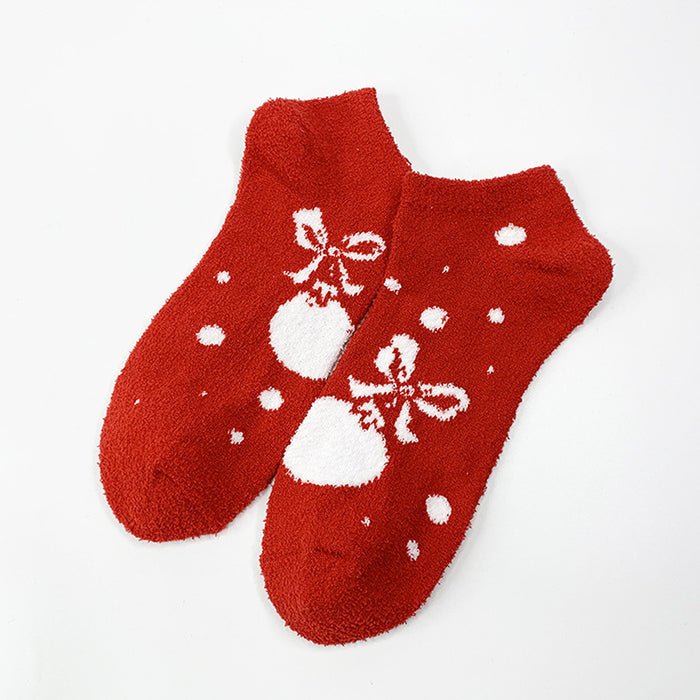 Wholesale Sock Coral Fleece Couple Double Sided Fleece Socks Thickened Christmas (M) JDC-SK-YiYan031