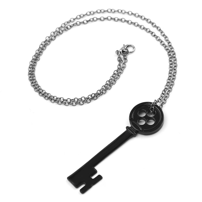 Wholesale Necklace Alloy Black Button Keys MOQ≥5 JDC-NE-Feimeng004