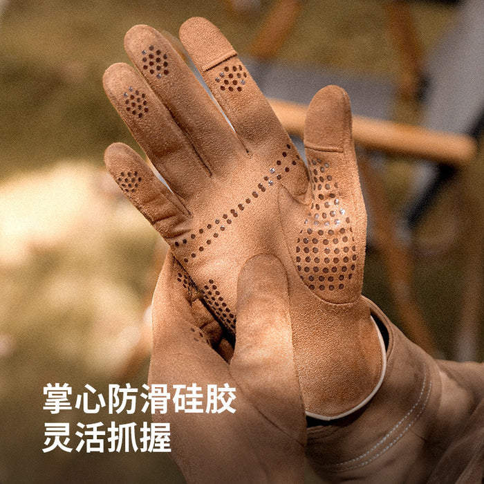 Wholesale Gloves Suede Warm Palm Anti-Slip MOQ≥2 JDC-GS-XinR005
