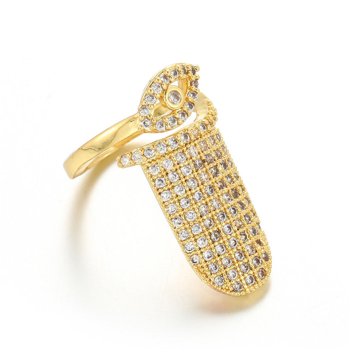 Rings de uñas de nudillo de oro reales de cobre al por mayor JDC-RS-ZHUJ003