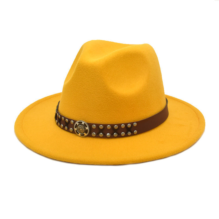 Wholesale Hat Straw Jazz Felt Top Hat MOQ≥2 JDC-FH-ShunMa024