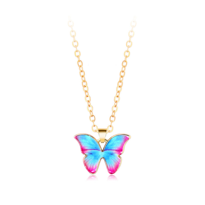 Wholesale Necklaces Alloy Butterfly Boho Multicolor MOQ≥5 JDC-NE-HanP009