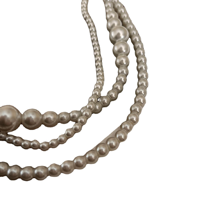 Collar de cuentas de múltiples capas de perla vintage al por mayor JDC-Ne-YQ002