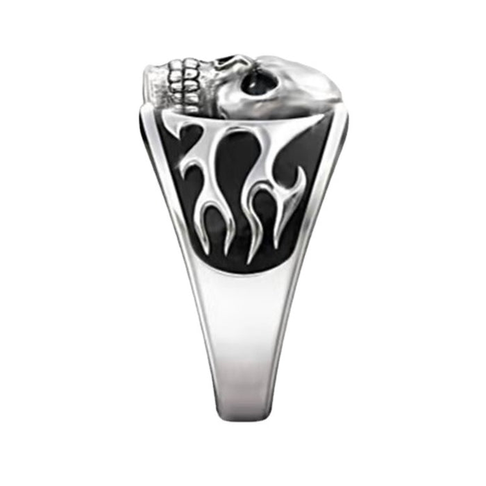 Wholesale jewelry European and American hip-hop style skull men's ring JDC-RS-WN138