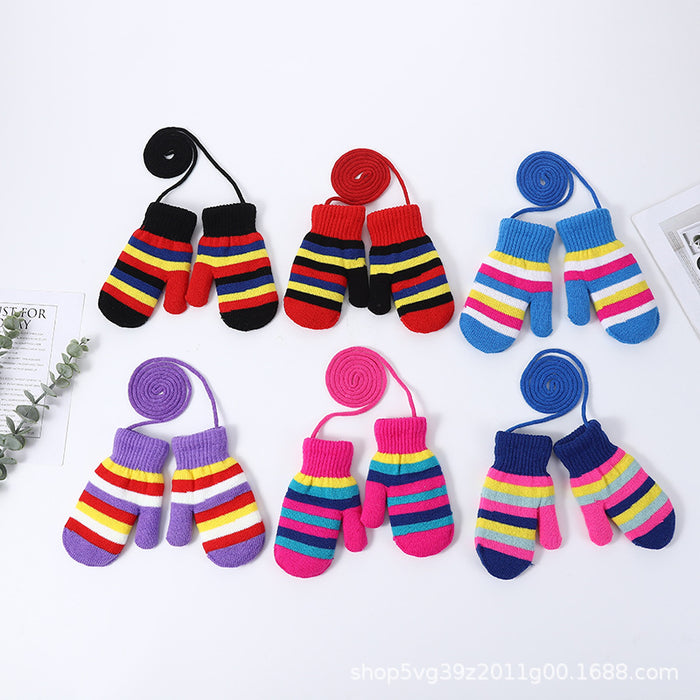 Wholesale Gloves Knitted Children Winter Cold Protection Warm Double Layer MOQ≥2 JDC-GS-JQuan001