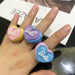 Jewelry WholesaleWholesale Acrylic Heart Ring JDC-RS-JQ025 Rings 佳琪 %variant_option1% %variant_option2% %variant_option3%  Factory Price JoyasDeChina Joyas De China