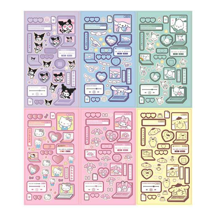 Sticker de calcomanía al por mayor láser lindo set (s) de dibujos animados MOQ≥2 JDC-ST-RUIY001