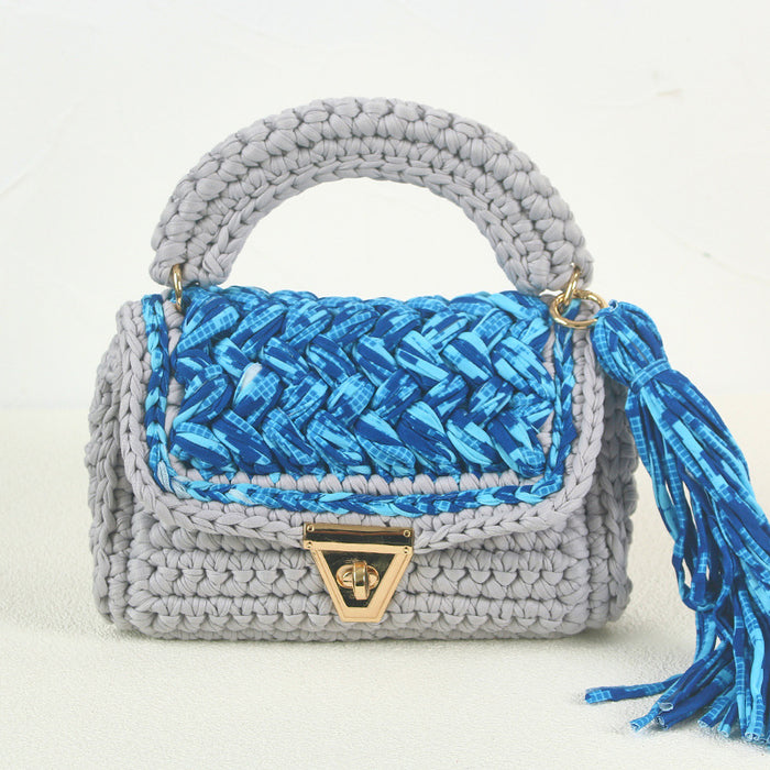 Wholesale Handbag Cotton Thread Hand Woven Small Square Bag Tassel MOQ≥3 JDC-HB-Xianju002