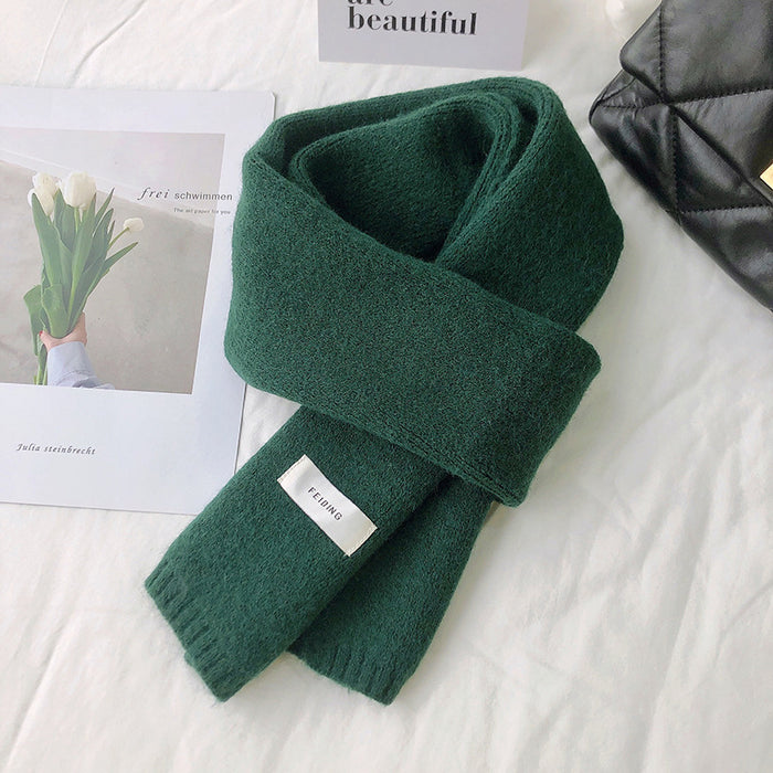 Wholesale Scarf Acrylic Cotton Knit Warm Solid Color Thickening JDC-SF-Yichu004