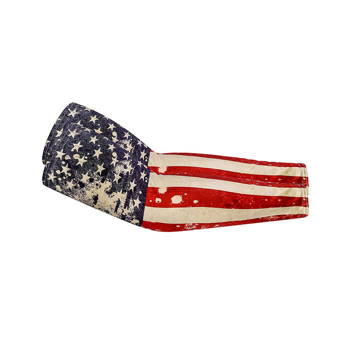 Wholesale 4th of July Independence Day Outdoor Riding Sunscreen Polyester Ice Sleeve JDC-IS-Ruyue001