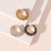 Jewelry WholesaleWholesale C-shaped diamond-encrusted ear clips JDC-ES-KaiQ025 Earrings 凯庆 %variant_option1% %variant_option2% %variant_option3%  Factory Price JoyasDeChina Joyas De China