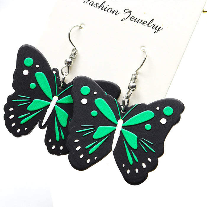 Wholesale Butterfly Personality Exaggerated Acrylic Large Butterfly Ring JDC-ES-Songx029