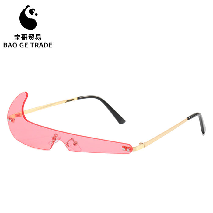 Wholesale Cool Girl Concave Shape Sports Wind Sunglasses Small Hook Irregular JDC-SG-BaoG001