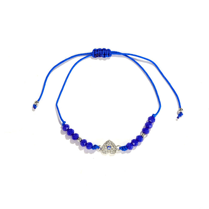 Wholesale Solid Color Crystal Beaded Heart Bracelet JDC-BT-ZengZ017