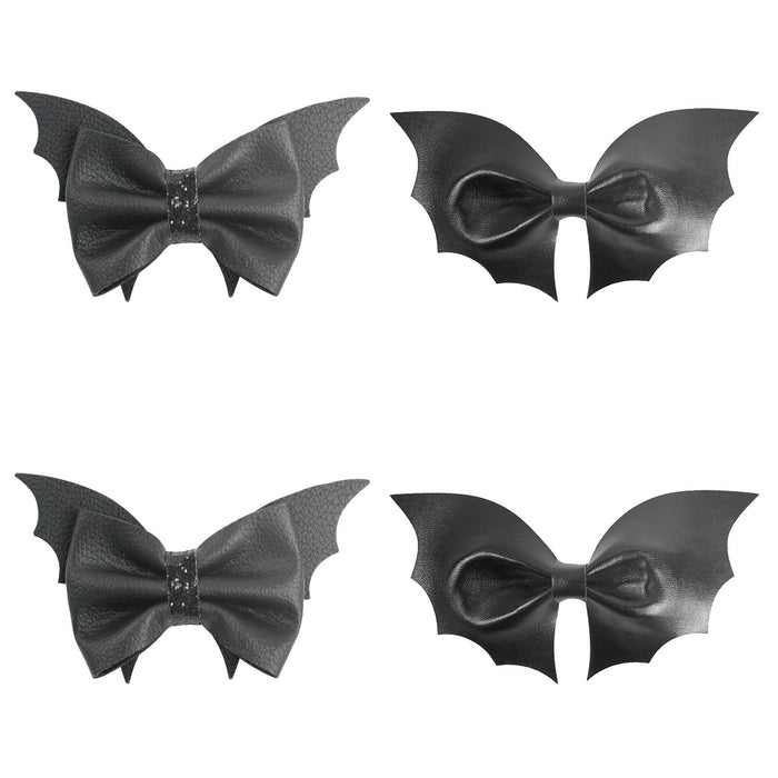 Clips de cabello al por mayor de cuero Bat negro Halloween Moq≥5 JDC-HC-HAIS002
