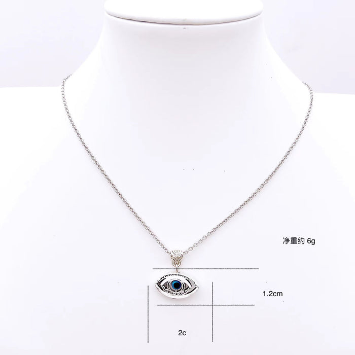 Wholesale Necklace Alloy Cartoon Small Animal Devil's Eye Clavicle Chain MOQ≥2 JDC-NE-QingH003