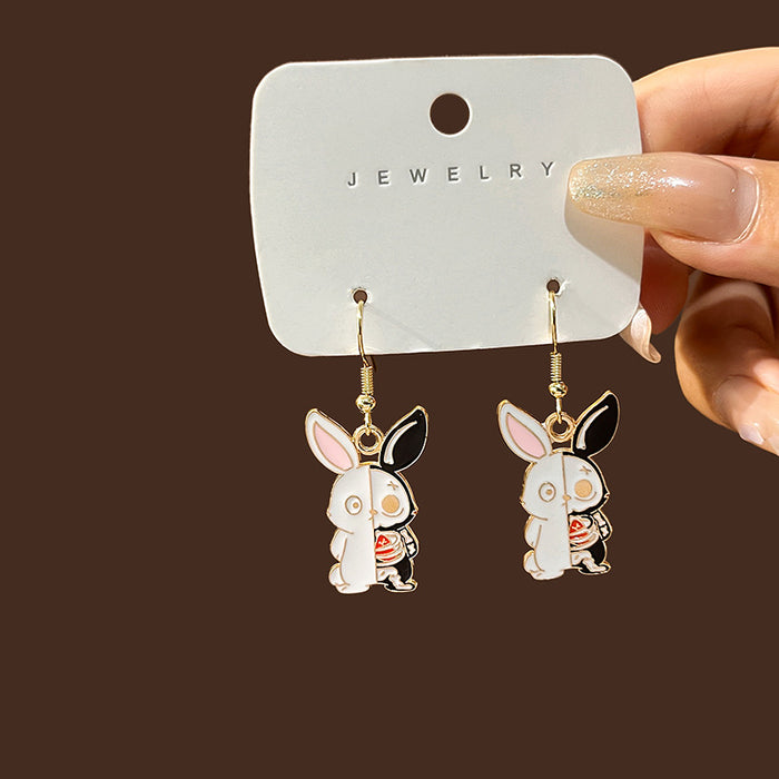 Wholesale earrings halloween alloy cat bunny JDC-ES-MDD037