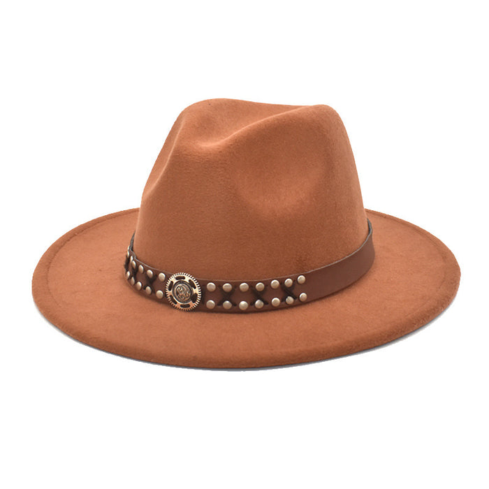 Wholesale Hat Straw Jazz Felt Top Hat MOQ≥2 JDC-FH-ShunMa024