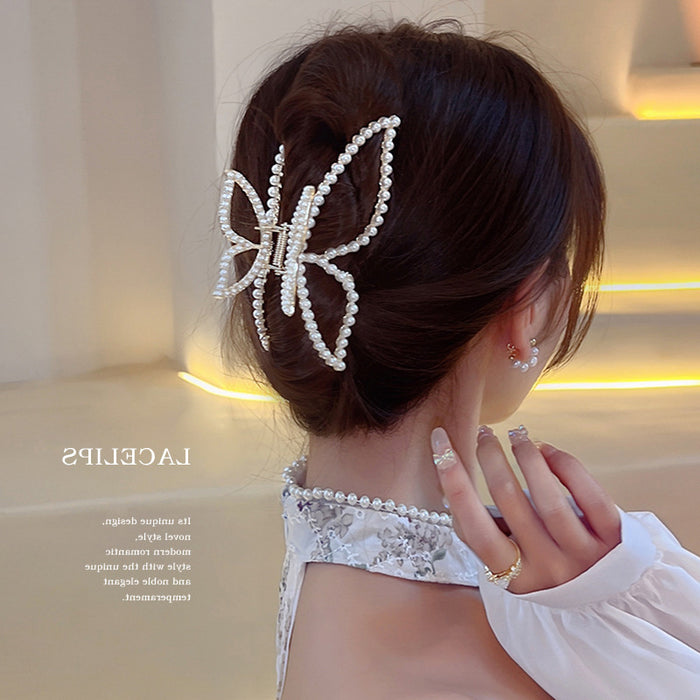 Wholesale Pearl Bow Grab Clip Large Hair Grab JDC-HC-Shangy002