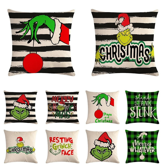 Wholesale Pillowcase Linen Christmas Cartoon Without pillow (M) MOQ≥2pcs JDC-PW-OuH008