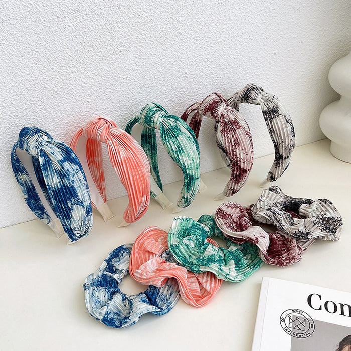 Wholesale Tie Dye Wide Brim Versatile Pressed Hairband JDC-HD-YYang005