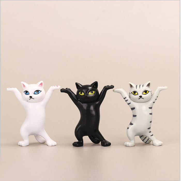 Wholesale Toy Figure Cartoon Raising Hand Dancing Cat Doll MOQ≥15 JDC-FT-RuanG001