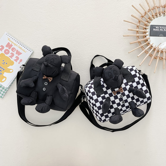 Wholesale Kids Bag 2 Checkerboard Portable Travel Shoulder Bag (M) JDC-SD-Shuocheng004
