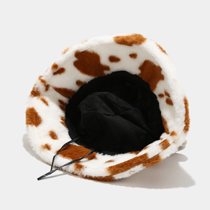 Wholesale Hat Imitation Rabbit Fur Cute Horn Plush Fisherman Hat MOQ≥2 JDC-FH-LvYi036