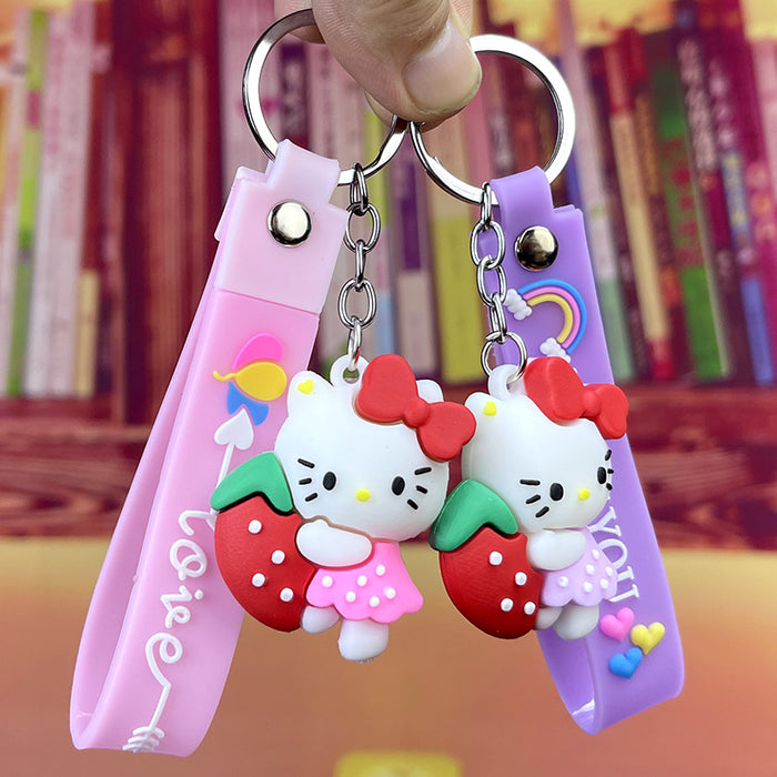 Wholesale Keychain Cartoon Cute Cartoon Bag Bag Ornament School Bag Pendant Silicone MOQ≥10 JDC-KC-LeO012