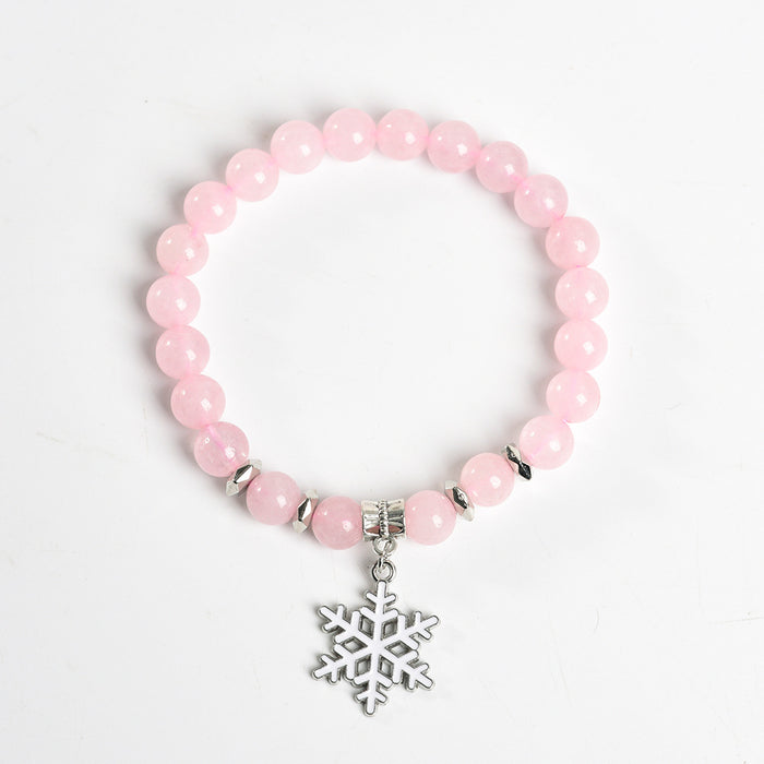 Wholesale Christmas Bracelet Cute Snowflake Crystal Creative Style JDC-BT-ZhiSF001