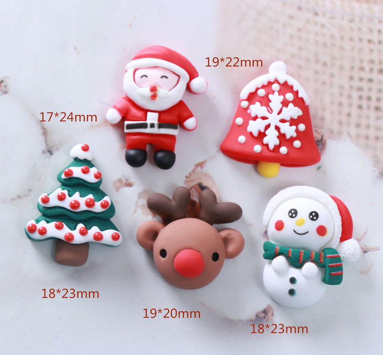Wholesale Earrings Resin Christmas Santa Claus Elk MOQ≥5 JDC-ES-LINER001