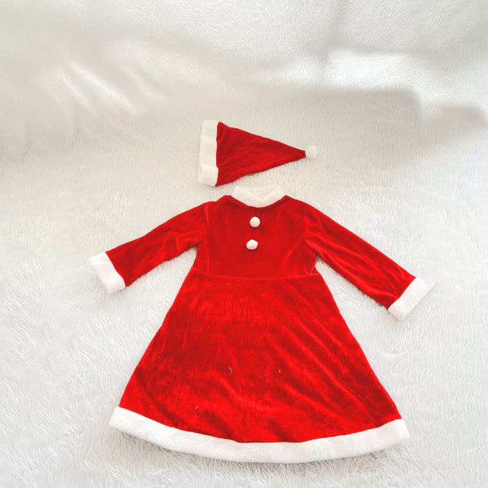 Wholesale Red Gold Velvet Elf Christmas Costume Plus Santa Hat JDC-CTS-JiaQ001