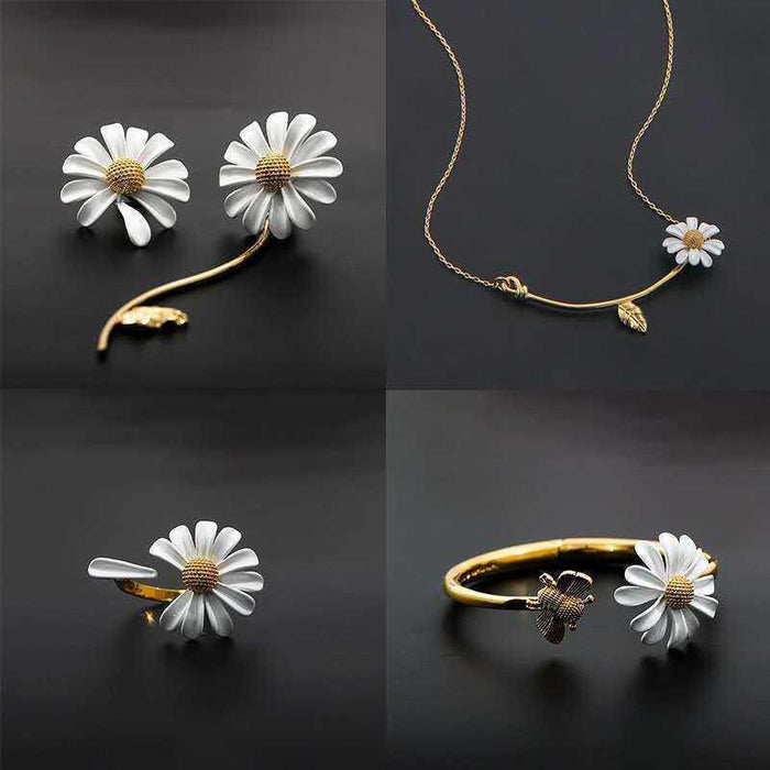 Wholesale Rings Alloy Necklace Earring Daisy Bee MOQ≥2 JDC-RS-ZhongY001