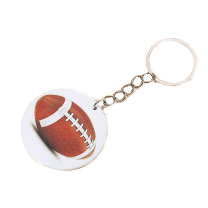 Wholesale Keychains Wooden Rugby MOQ≥2 JDC-KC-WenJ022