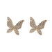 Jewelry WholesaleWholesale 925 Silver Needle Full Diamond Butterfly Alloy Stud Single Earrings JDC-ES-BY300 Earrings 宝钰 %variant_option1% %variant_option2% %variant_option3%  Factory Price JoyasDeChina Joyas De China