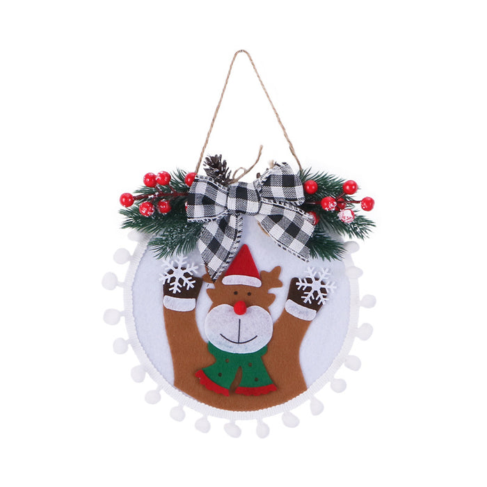 Wholesale Wreath Santa Claus Snowman Reindeer Christmas Tree Decoration JDC-DCN-CKD001
