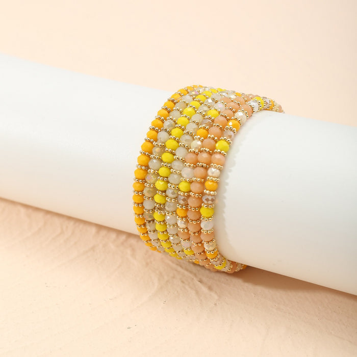 Wholesale Bracelet Glass Electroplating Colorful Pearl Bracelet MOQ≥2 JDC-BT-NanH010