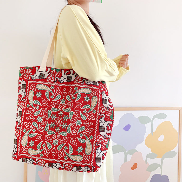 Wholesale Shoulder Bags Cotton Linen Ethnic Embroidery Travel Large Capacity JDC-SD-BYBY001